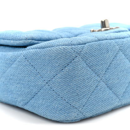 Chanel Denim Quilted Sweetheart Mini Flap Blue 11 of 12