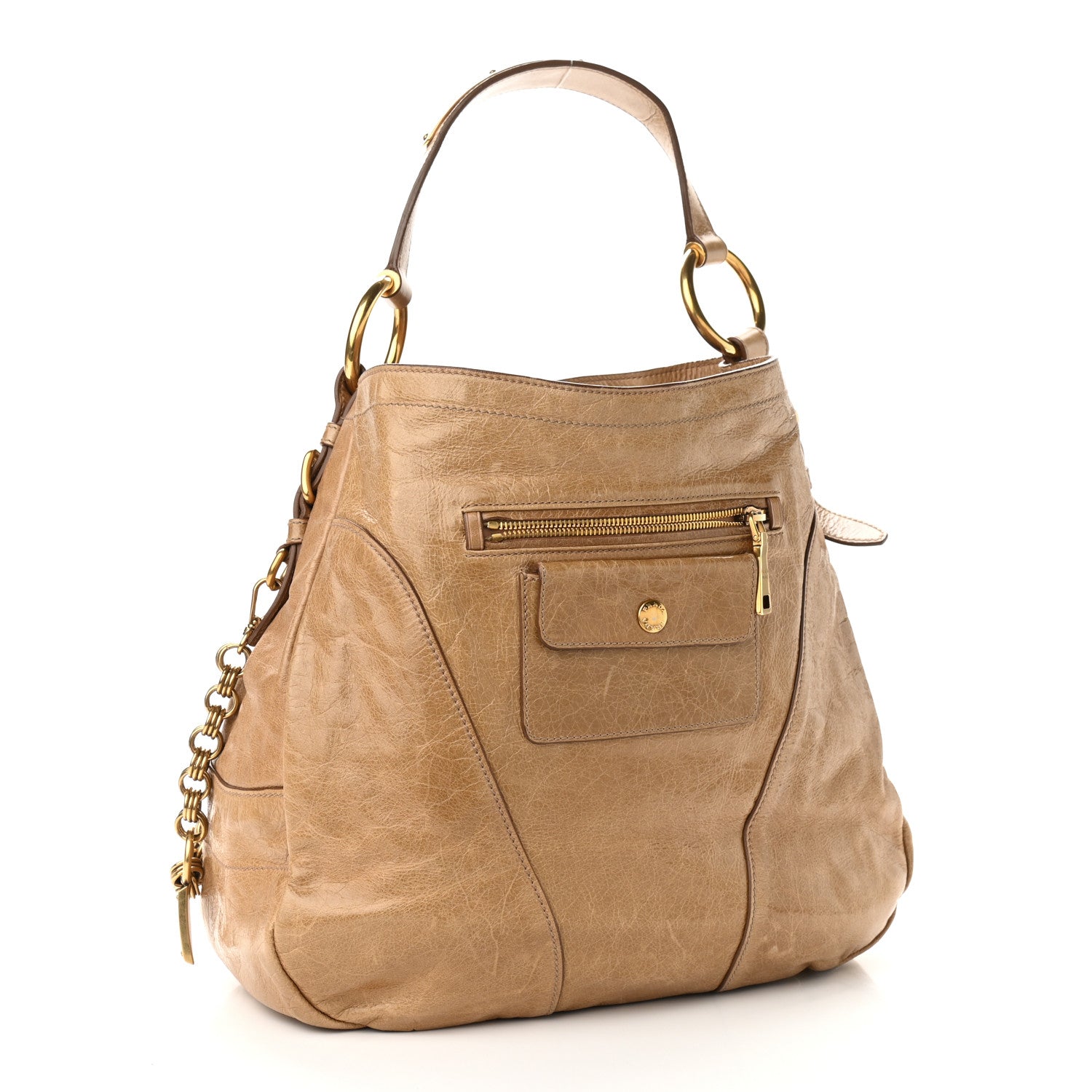 Prada Vitello Shine Hobo Cammeo 3 of 15