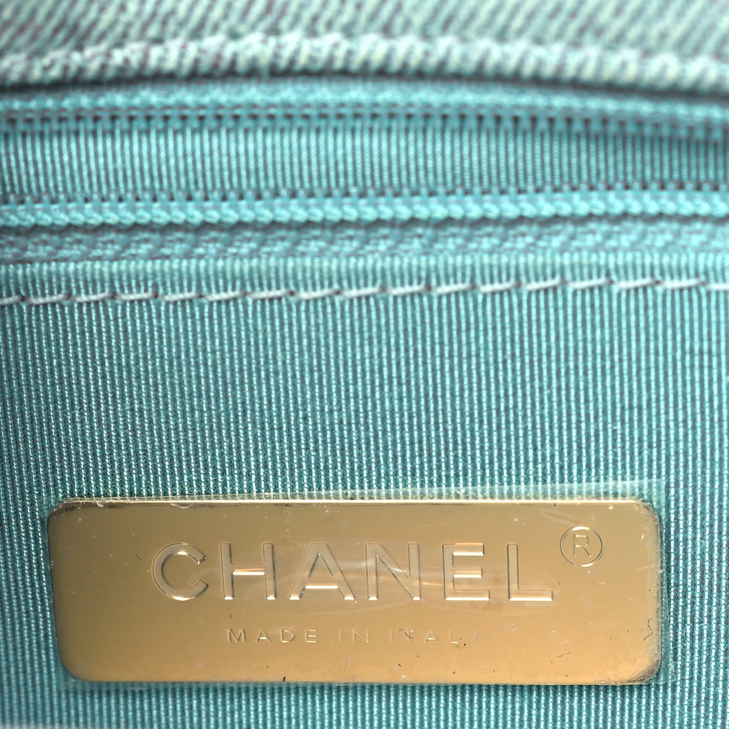 Denim Quilted Medium Chanel 19 Flap Neon Blue