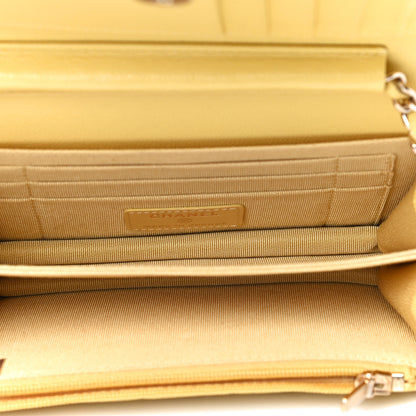 Chanel Caviar Quilted Mini Wallet On Chain WOC Yellow 5 of 12