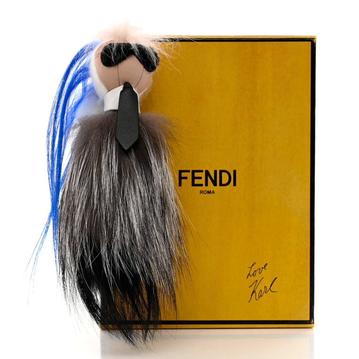 Fendi Mink Fox Goat Fur Karlito Bag Charm Blue 1232149 – FASHIONPHILE