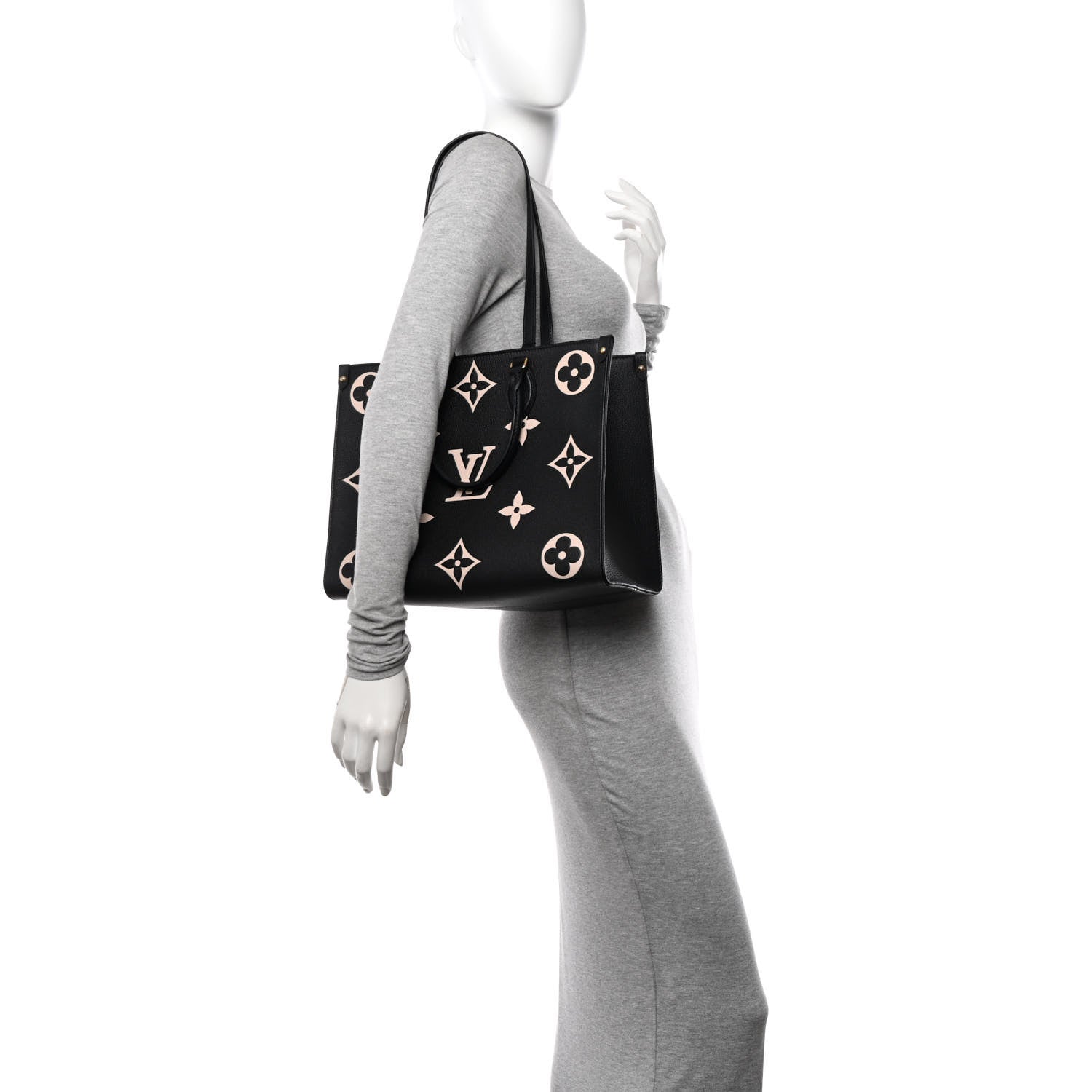 Louis Vuitton Empreinte Monogram Giant Onthego MM Black Beige 2 of 9