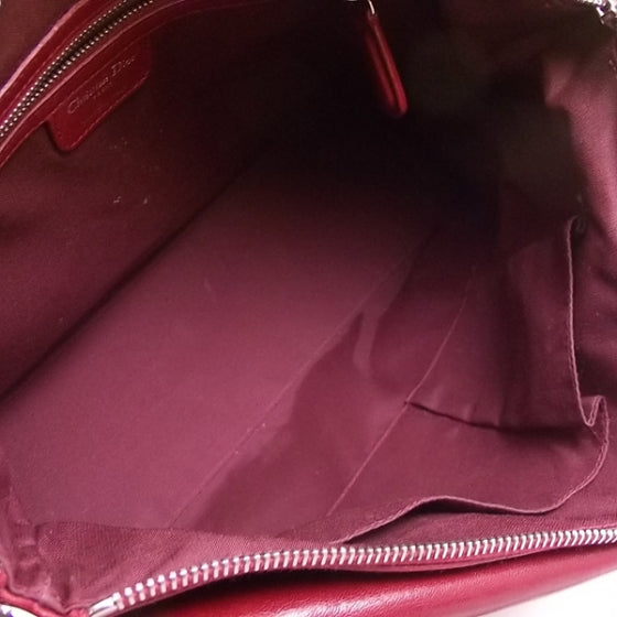Christian Dior Lambskin Cannage Medium Granville Tote Red 7 of 11