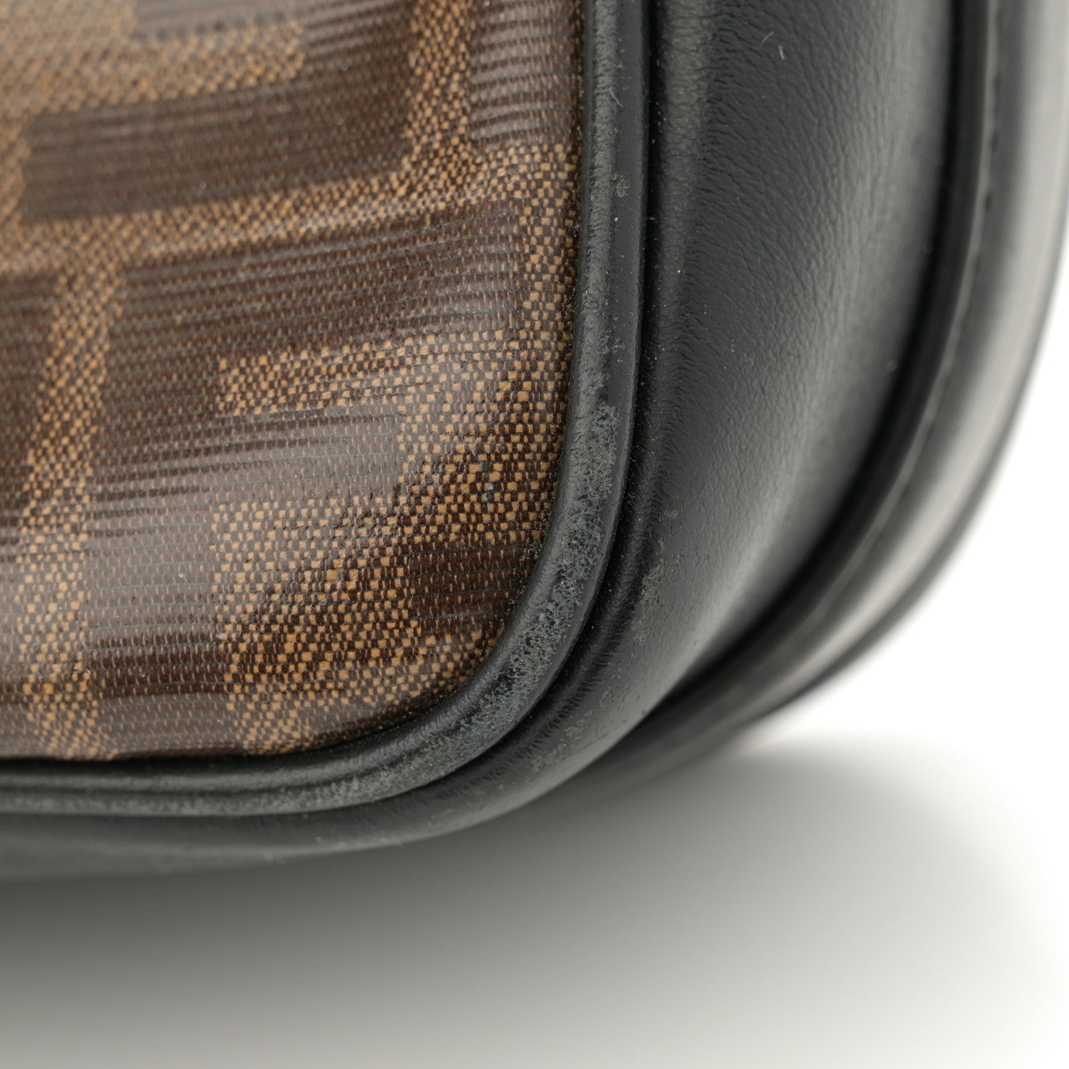 Fendi Glazed Fabric Vitello Century F is Fendi FF 1974 Stamp Patch Camera Case Mogano Panna Black 15 of 17