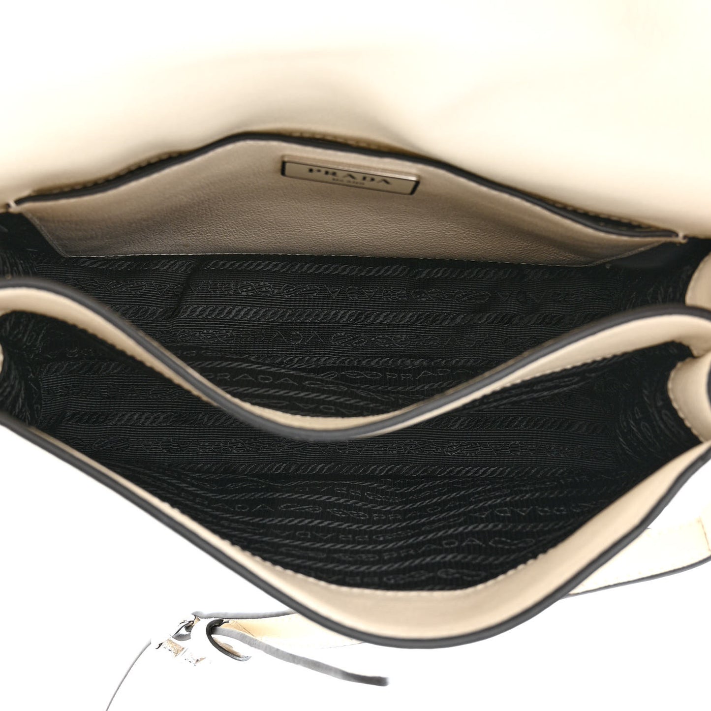 Glace Calf Shoulder Bag White