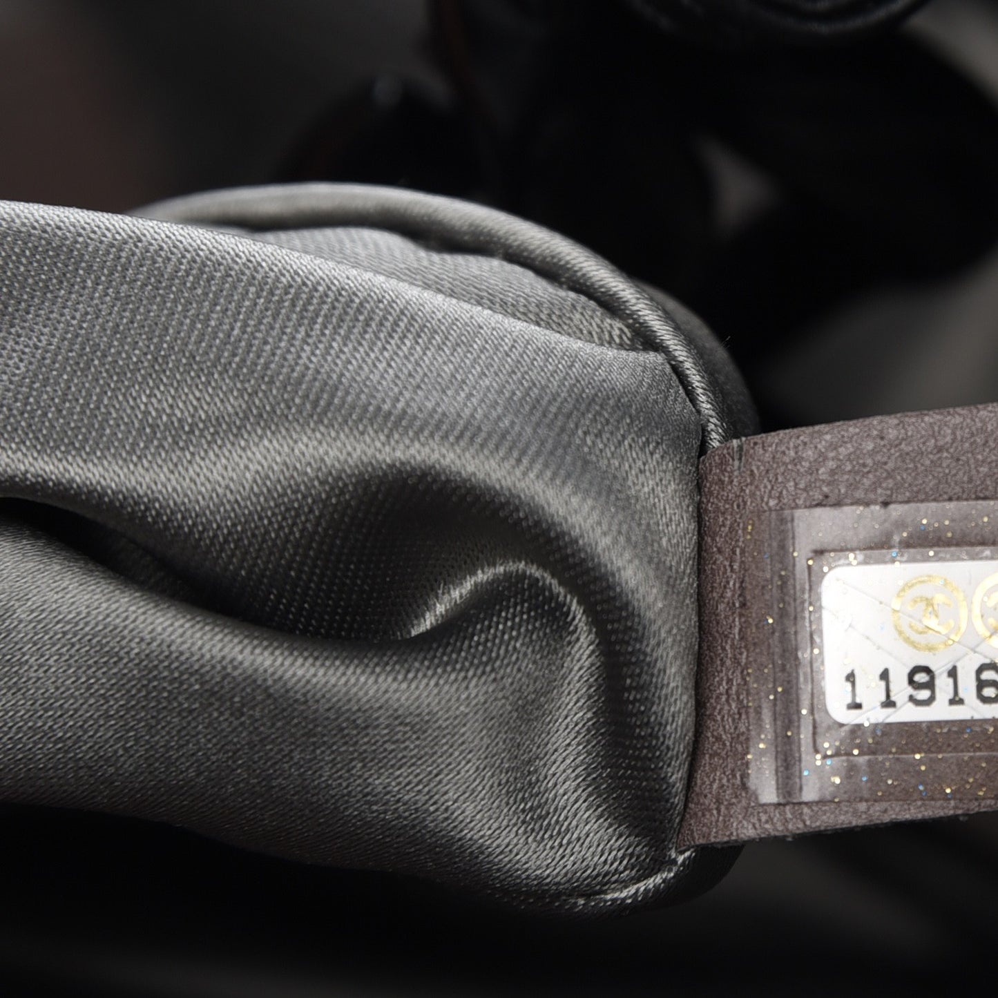 Calfskin Modern Chain Rhodoid Hobo Black