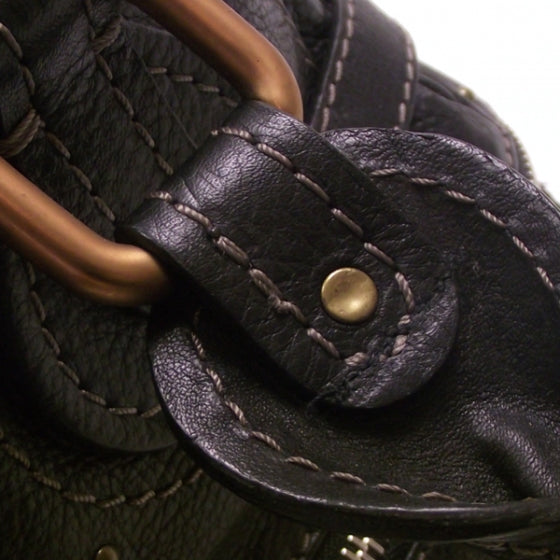 Chloe Leather Paddington Double Zipped Bowler Black 8 of 19