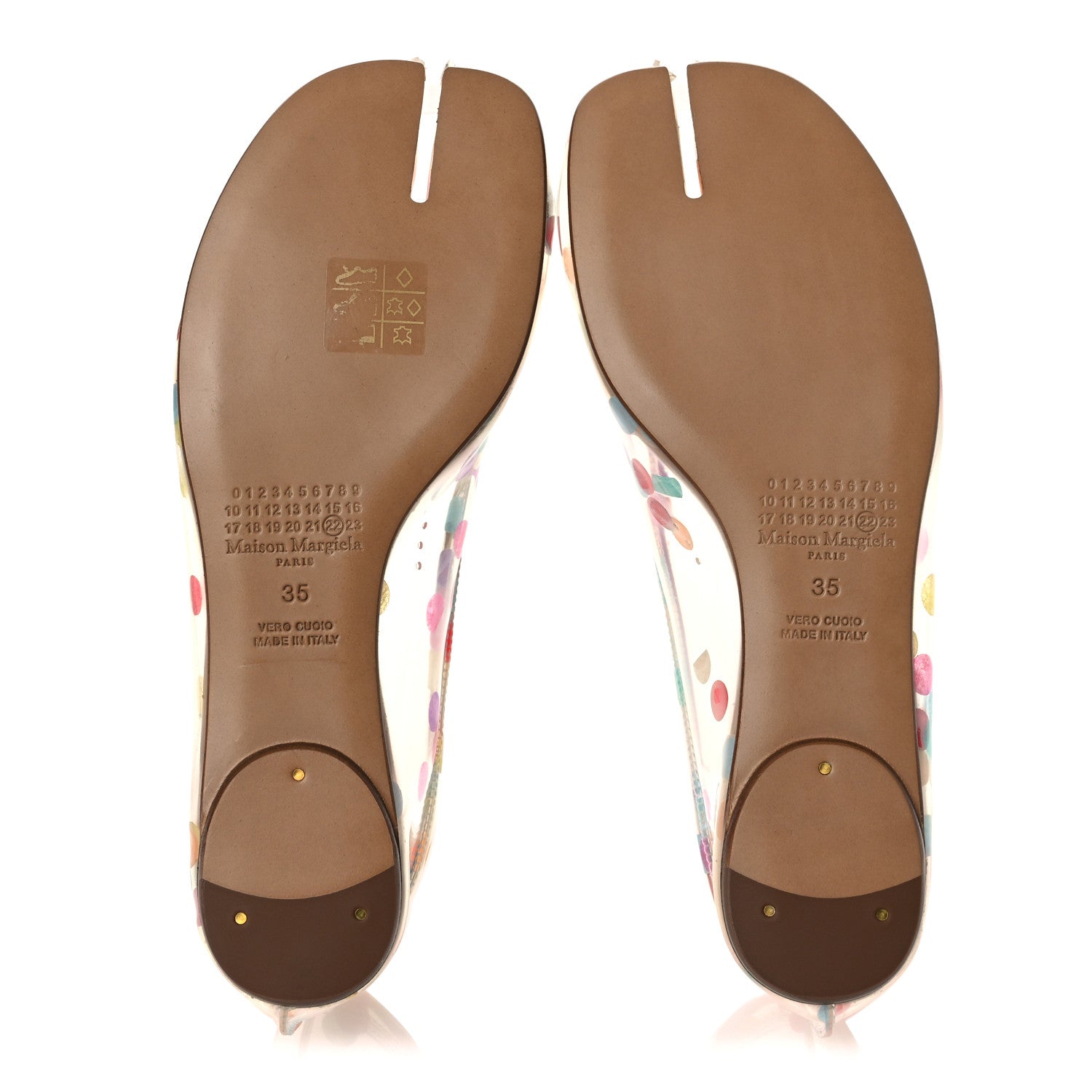Maison Margiela PVC Confetti Printed Tabi Ballerina Flats 35 Multicolor 7 of 10