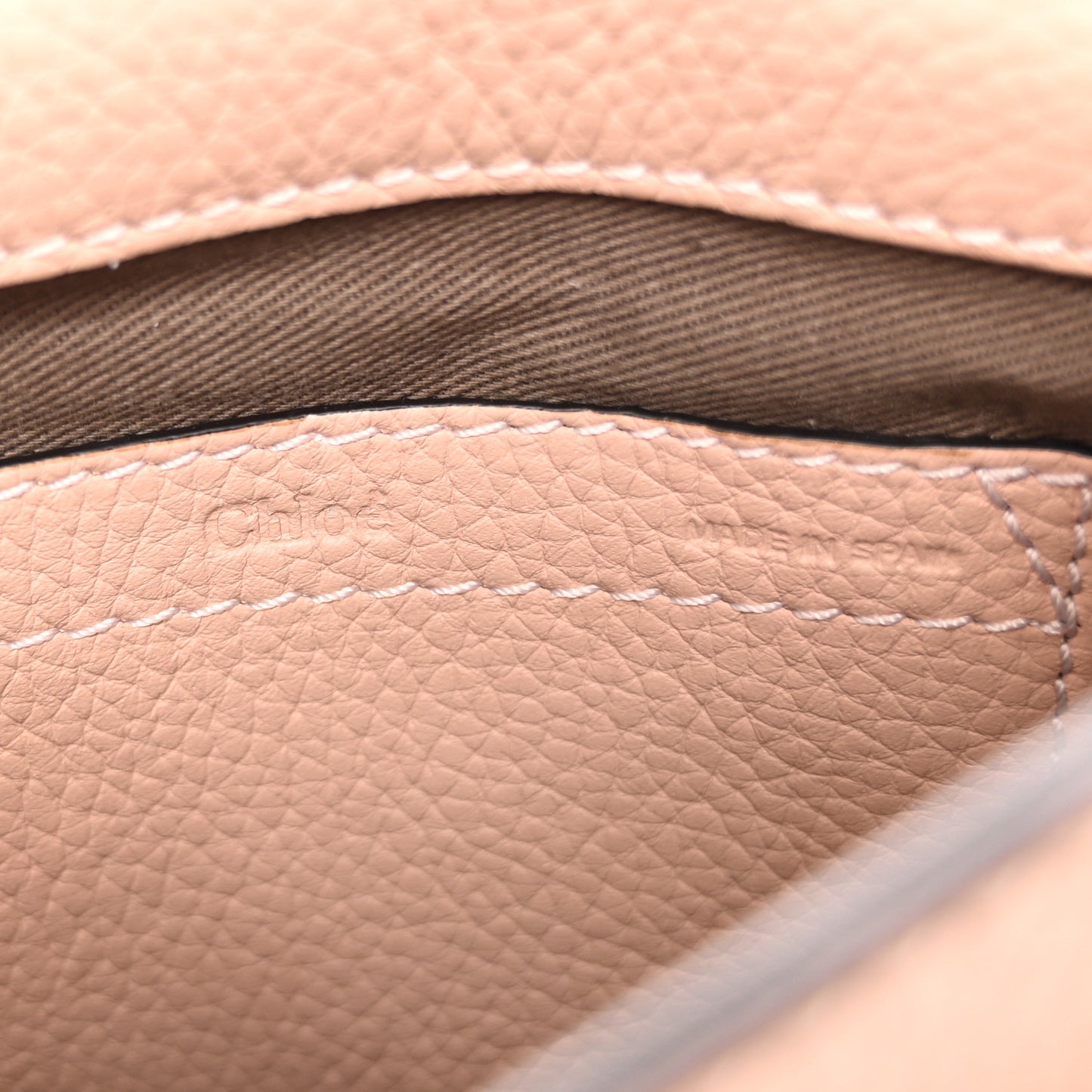 Grained Calfskin Mini Marcie Saddle Bag Blush Nude