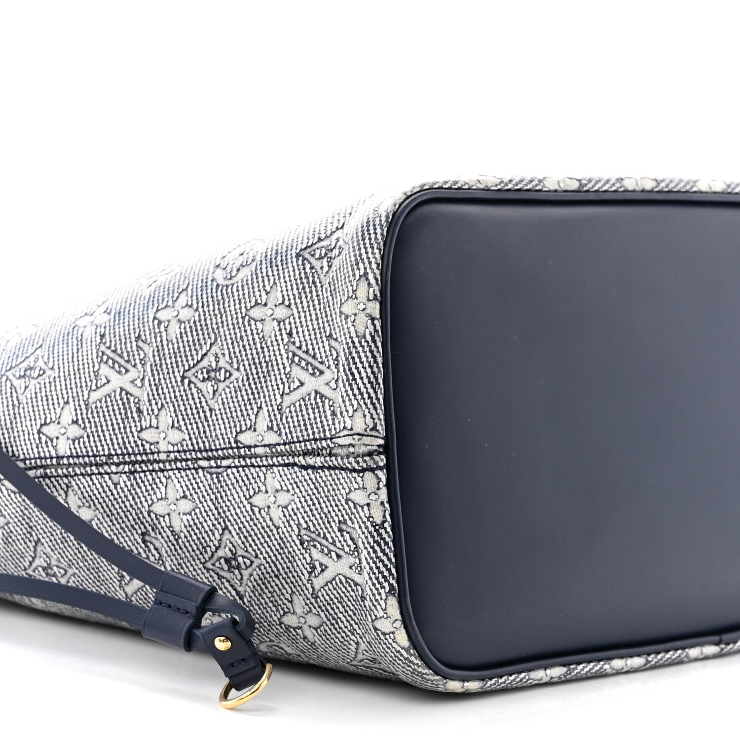 Louis Vuitton Monoglam Neverfull MM Blue 9 of 13