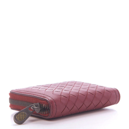 Bottega Veneta Nappa Intrecciato Zip Around Coin Purse Red 4 of 8