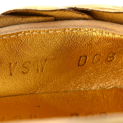 Valentino Garavani Metallic Calfskin Atelier 03 Rose Edition Slingback 110mm Pumps 37.5 Antique Brass 8 of 11