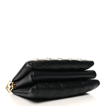 Louis Vuitton Lambskin Embossed Monogram Coussin PM Black 4 of 11