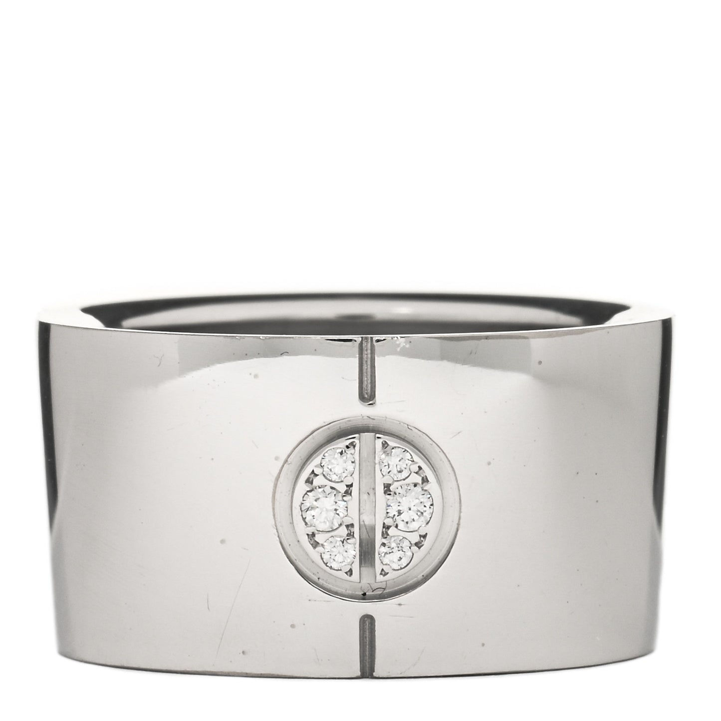 18K White Gold Diamond 11mm LOVE Ring 46 3.75