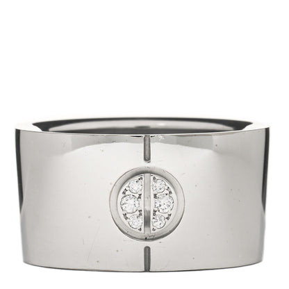Cartier 18K White Gold Diamond 11mm LOVE Ring 46 3.75 1 of 3