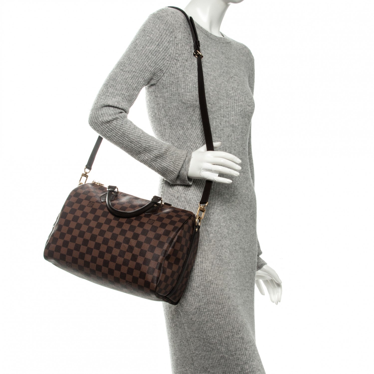 Louis Vuitton Damier Ebene Speedy Bandouliere 35 2 of 7