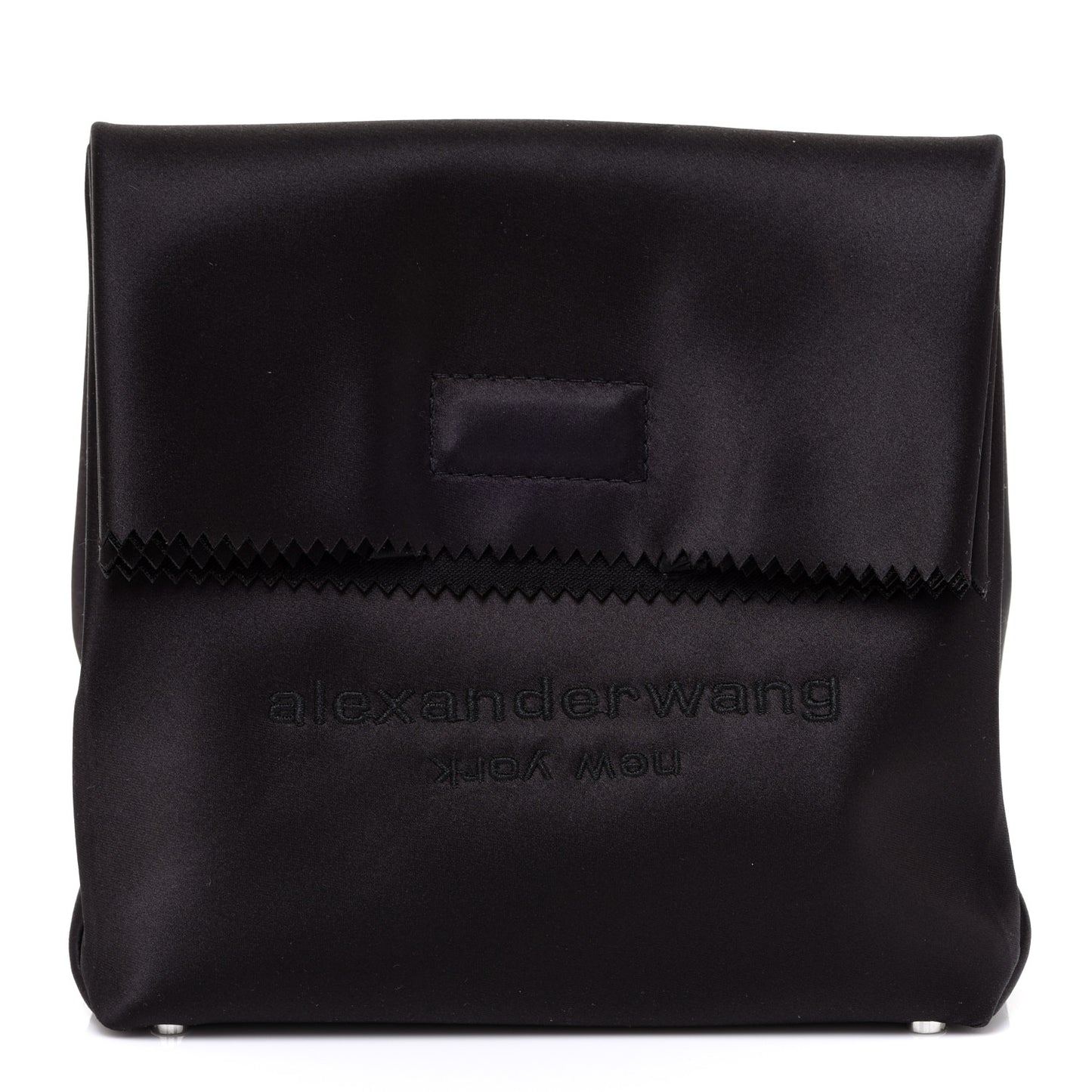 Satin Lunch Bag Clutch Black
