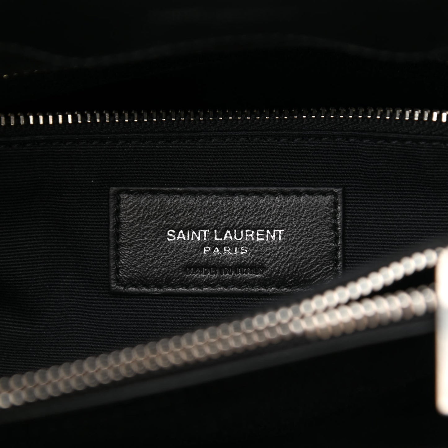 Calfskin Y Quilted Monogram Medium Loulou Satchel Black