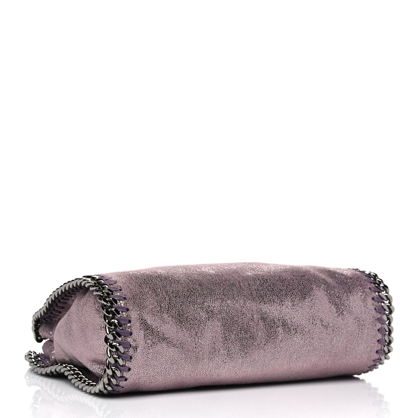 Metallic Shaggy Deer Mini Falabella Fold Over Tote Light Purple