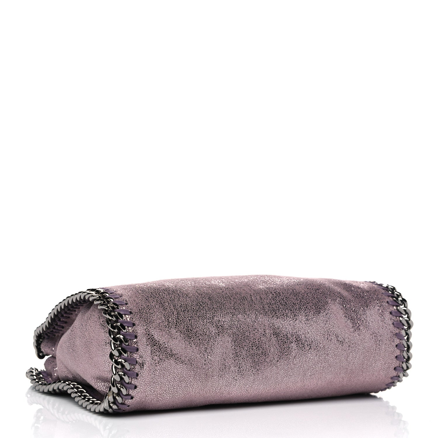 Stella McCartney Metallic Shaggy Deer Mini Falabella Fold Over Tote Light Purple 3 of 4