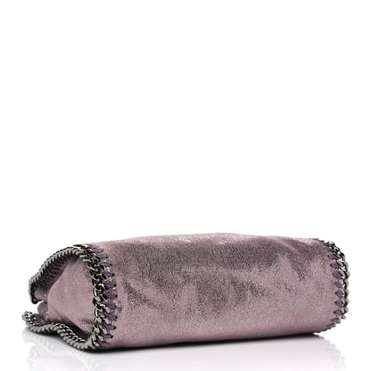 Stella McCartney Metallic Shaggy Deer Mini Falabella Fold Over Tote Light Purple 3 of 4
