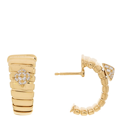 Bulgari 18K Yellow Gold Diamond Tubogas Earrings 1 of 5