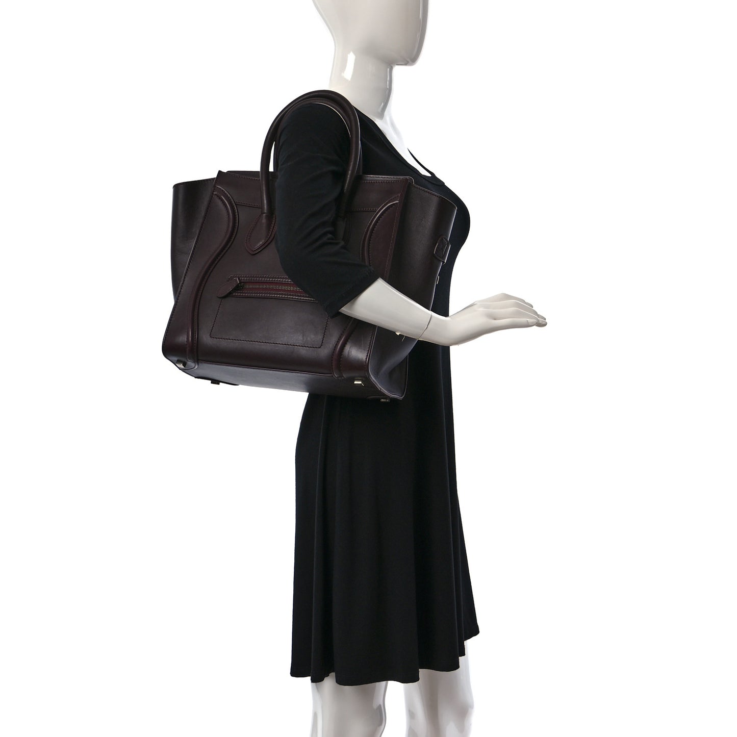 Smooth Calfskin Mini Luggage Burgundy