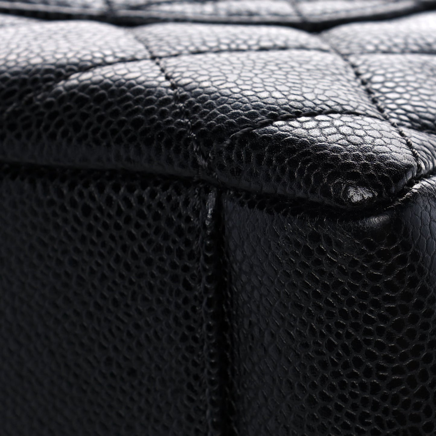 Caviar Quilted Grand Shopping Tote GST Black