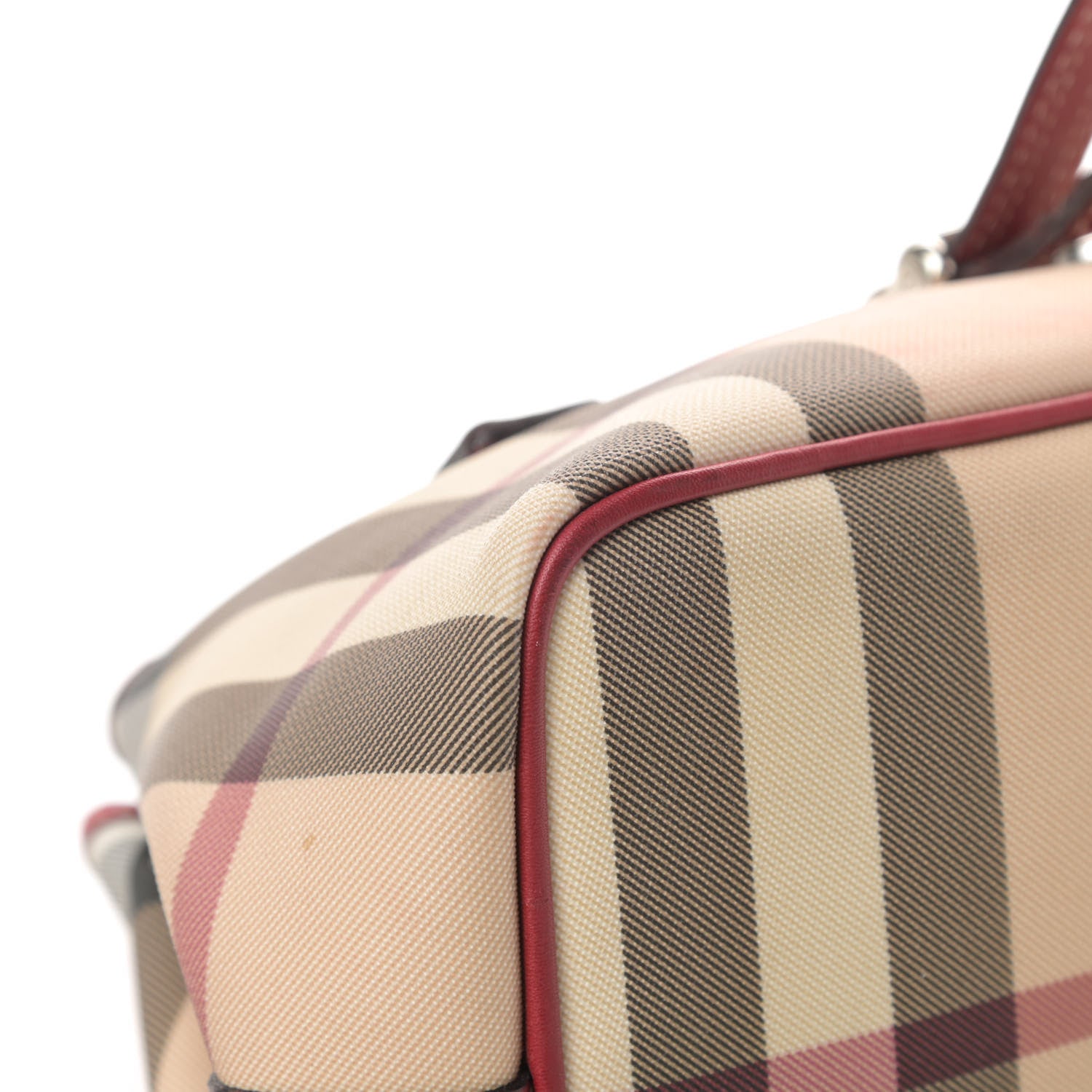Burberry House Check Top Handle Bag Red 9 of 19