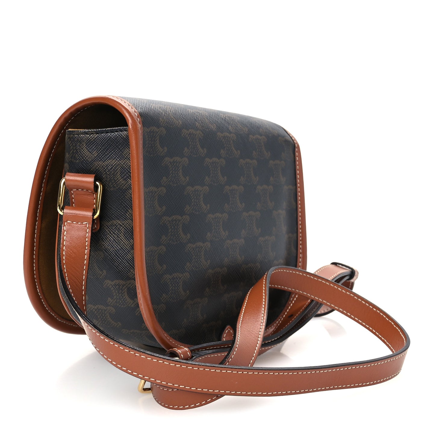 Triomphe Canvas Medium Folco Bag Tan