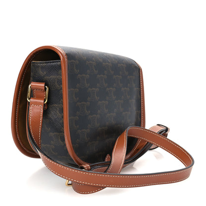 Celine Triomphe Canvas Medium Folco Bag Tan 2 of 9