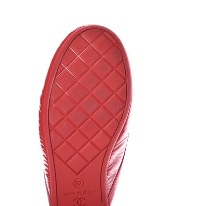 Chanel Patent Calfskin CC Mules 37 Red 12 of 16