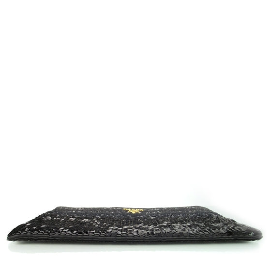 Prada Ombre Sequin Clutch Black 4 of 9