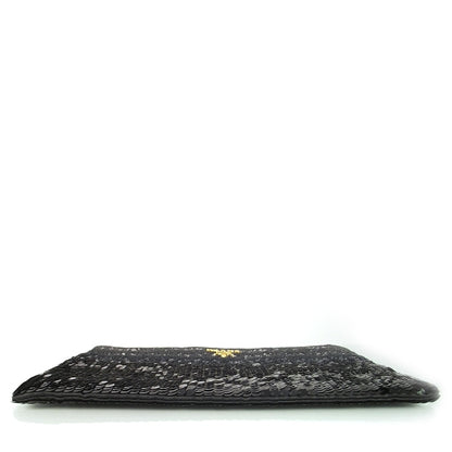 Prada Ombre Sequin Clutch Black 4 of 9