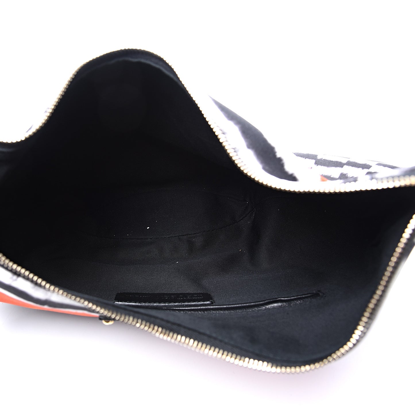 Silk Printed De Manta Clutch Red Black White