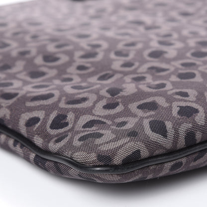 Gucci Canvas Leopard Print Clutch Grey 8 of 9