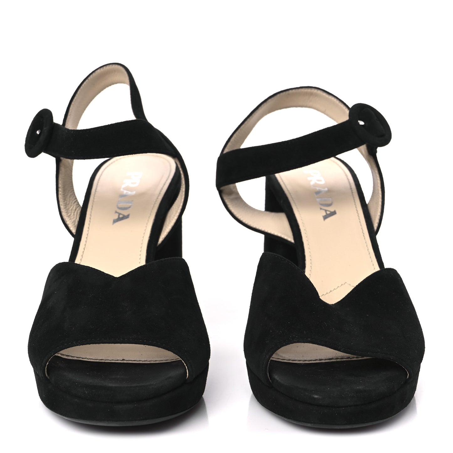 Camoscio Crisscross Platform 95mm Sandals 38.5 Black