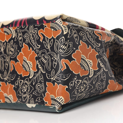 Valentino Garavani Calfskin Floral Print Mime Single Handle Bag Green 15 of 16