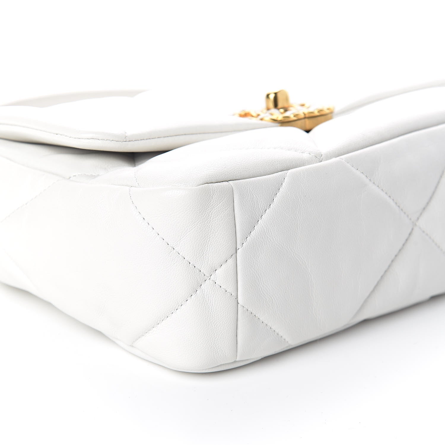 Chanel Lambskin Quilted Medium 19 Flap White 9 of 10