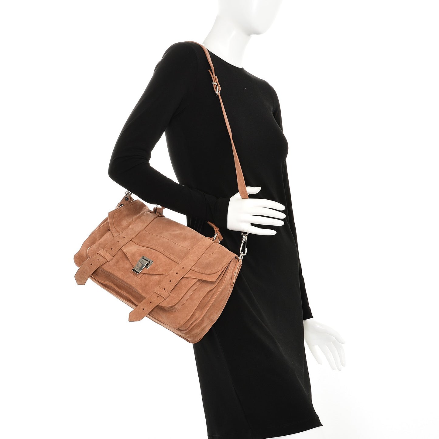 Suede Medium PS1 Satchel Tobacco