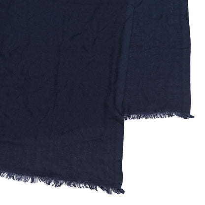 Gucci Cashmere Silk GG Monogram Fringe Scarf Midnight Blue 3 of 5
