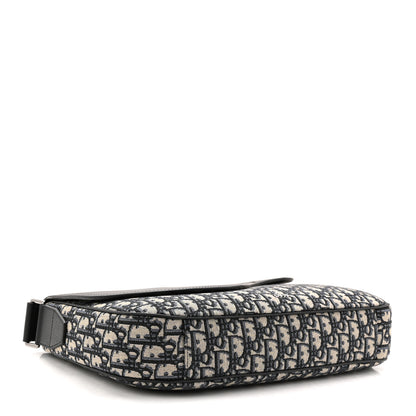 Christian Dior Grained Calfskin Oblique Saddle Messenger Black 4 of 11