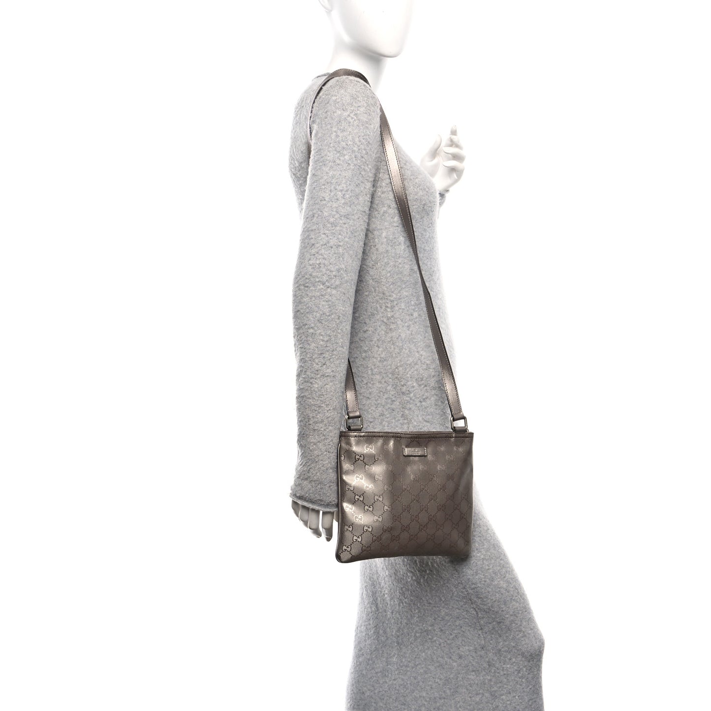 Imprime Monogram Small Flat Messenger Bag Mauve