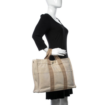 Hermes Canvas Fourre Tout MM Brown 2 of 18