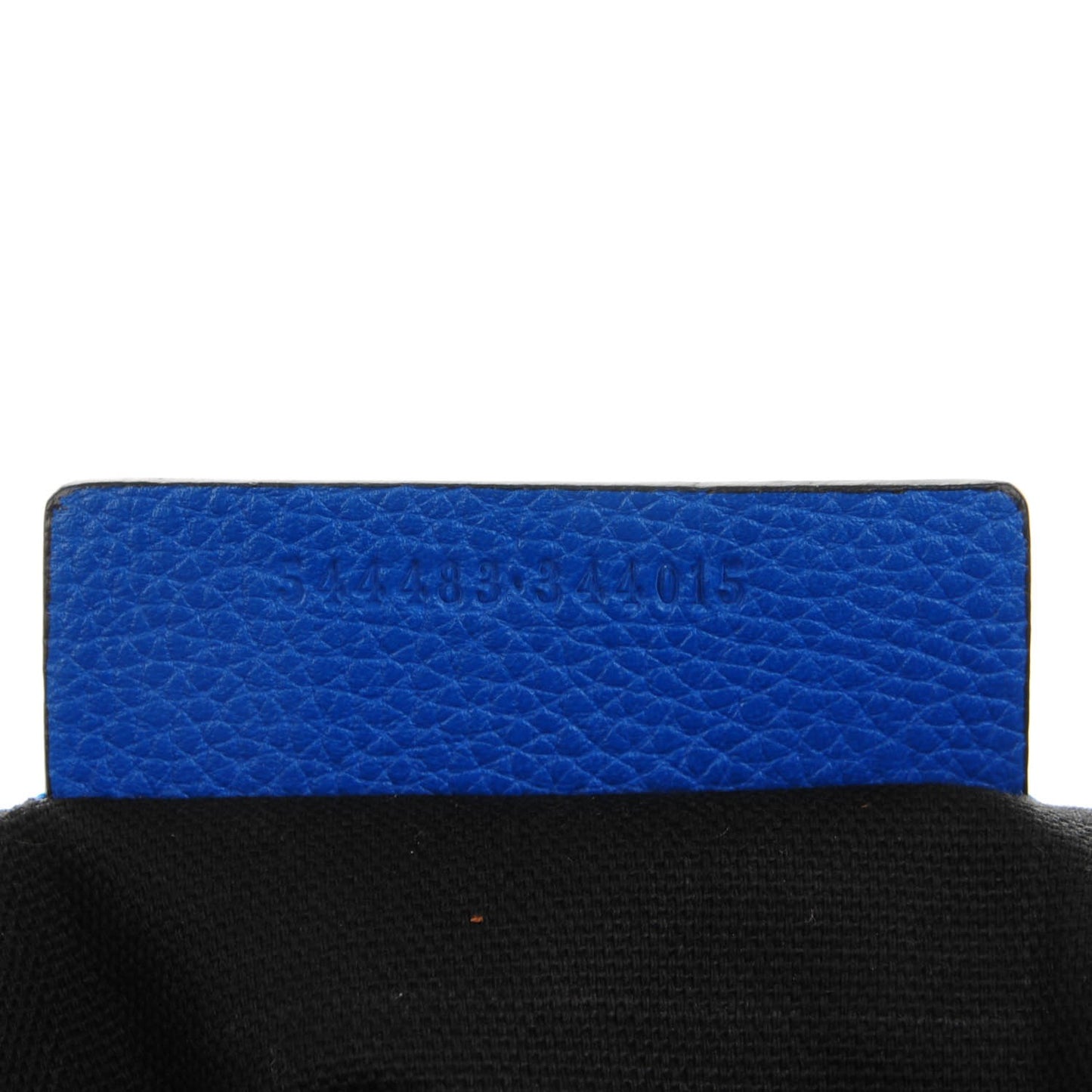 Pebbled Calfskin Small Skull Padlock Zip Around Tote Blue