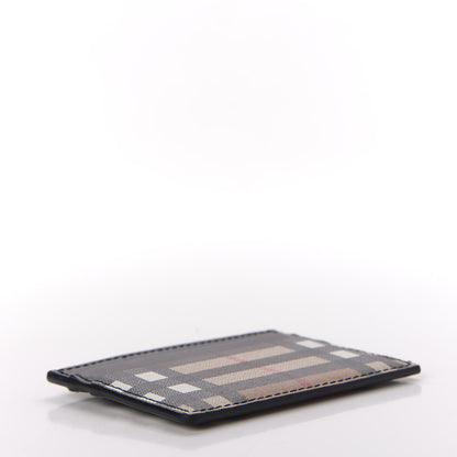 Burberry Smooth Calfskin Vintage Check Sandon Card Case Black 4 of 7