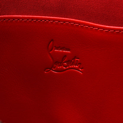 Christian Louboutin Calfskin Toile Loubiclic Peter Pouch Black 6 of 9