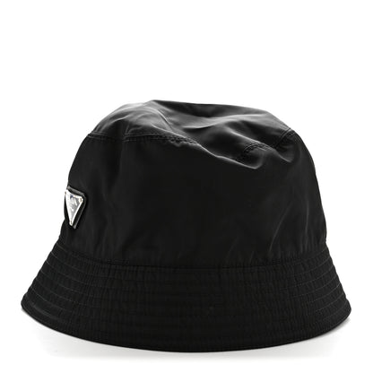 Prada Re-Nylon Metal Triangle Logo Womens Bucket Hat XL Black 3 of 11