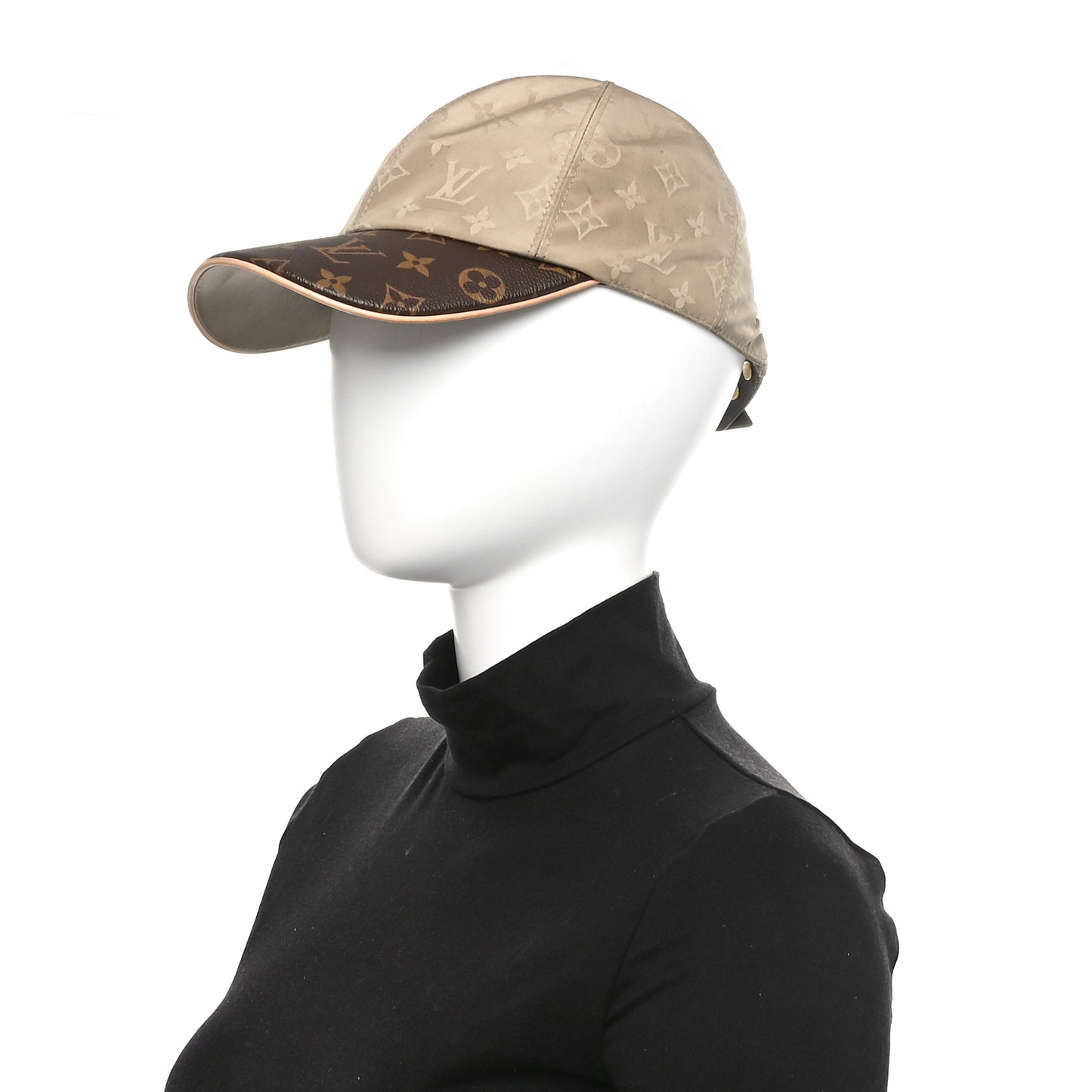 Monogram Polyester Silk LV Get Ready Cap M Beige