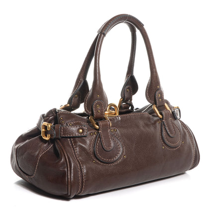 Chloe Leather Medium Paddington Satchel Chocolate 3 of 9